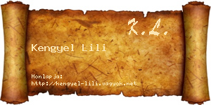 Kengyel Lili névjegykártya