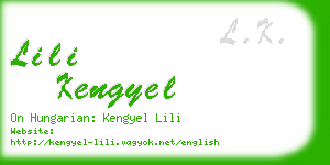 lili kengyel business card